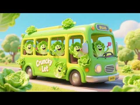 Crunchy Lettuce Bus Song 🚌🥬🎶 | Healthy Food & Kids Song