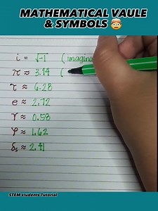 MATHEMATICAL VALUE AND SYMBOLS #math #maths #tutorial #tutorials #Mathematics | STEM students PH