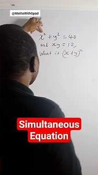 Solving Simultaneous Equation #equation #simultaneous #maths #gpadlearnmaths #stem