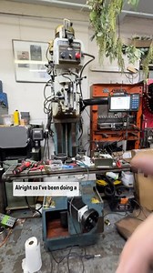 I’ve been working on my ProtoTrak CNC machine the last few days and it’s coming along great! This machine was filthy and needed a new X ball screw and some cosmetic parts. In addition I added these electronic hand wheels which will be so helpful for proving out programs. As an absolute CNC Mill amateur this is gonna help me tremendously! Thanks to @prototrak_ for supporting this rebuild with parts and amazing technical support! #make #cnc #machineshop #fabricator #prototrak #makeeverything | Mak