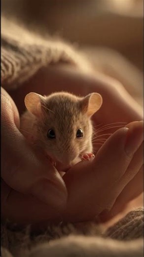 A Tiny Mouse Crawling in My Hands | Cute & Heartwarming Moment
