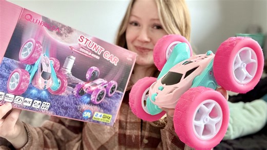 Watch Unboxing and First Impressions of QUNREDA Pink Remote Control Car | Kids RC Toy Review on Amazon Live