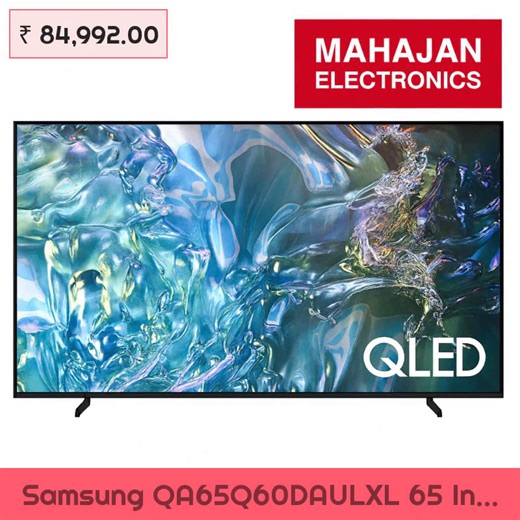 ✨ Ready to elevate your entertainment experience? ✨ Introducing the Samsung QA65Q60DAULXL 65 Inch QLED 4K Ultra HD Smart TV! With Quantum HDR and a stunning 100Hz refresh rate, every scene bursts with vibrant colors and crystal-clear detail. 🖥️🔥 Powered by Tizen OS and compatible with Alexa & Google Assistant, this is not just a TV—it's your new home companion! Picture cozy movie nights 🎬🍿 or thrilling game days, all enhanced by immersive sounds and visuals. Transform your living room into a