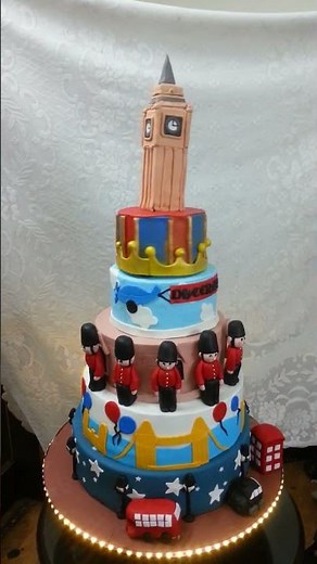 London Theme Rotating Cake | Cake Hacks | Cake Ideas