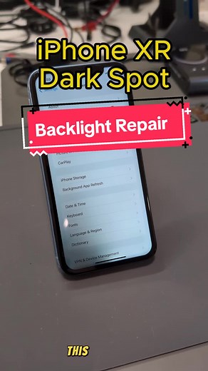Fixing Dark Spot on iPhone Screen: Backlight Repair Process