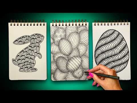 8 Easter Doodle Ideas for Beginners 🐣 Zentangle Art