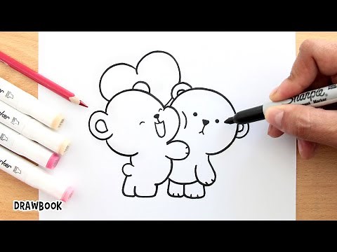 Dibujos de Amor: ¿Cómo dibujar una Pareja de Ositos Enamorados