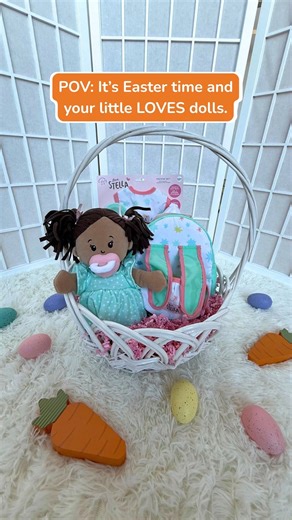 Treat the little one in your life to a basket full of imaginative play. Pair a Love, Stella™ doll with one or two adorable accessories to create a gift bundle that encourages role-play, social-emotional development, and ignites their imagination. Now that's an Easter gift - no sugar added. 😆 Visit www.manhattantoy.com today to shop online or find a Manhattan Toy retailer near you when you use our store locator! | Manhattan Toy