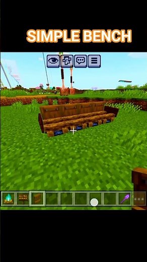 SIMPLE BENCH BUILD in Minecraft! 🪑 #shorts #minecraft #gaming #trending #hack #bench