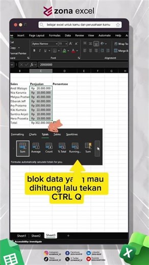 Cara Buat Persentase Otomatis di Excel