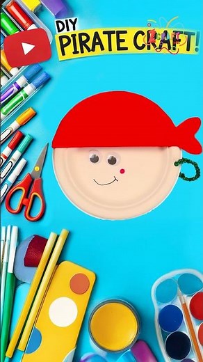 DIY Paper Plate Pirate Craft for Kids | Easy craft to do at home #diy #craft #craftyfun #kids