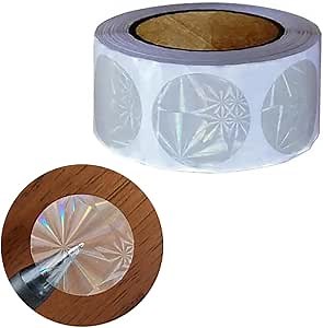1 inch Transparent Seal Stickers. 1000 pcs Holographic Clear Sealing Stickers for Packaging, Envelopes, Gift Boxes