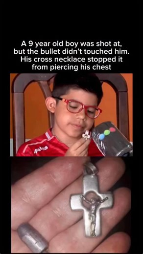 BIBLE | GOD | JESUS | CHURCH | A 9-year-old boy named Tiziano in Las Talitas, Argentina, was hit by a stray bullet, but his crucifix necklace deflected the bullet,... | Instagram