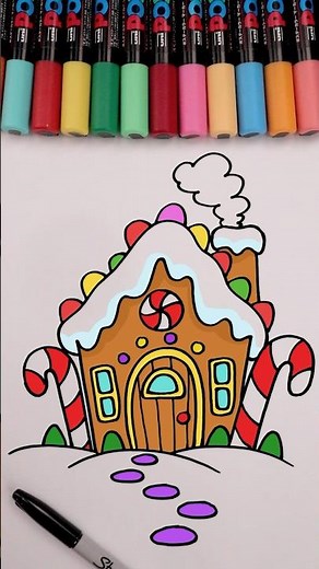 How To Draw a Gingerbread House