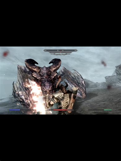 Defeating a Legendary Dragon in Skyrim
