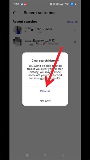 Clear Search History On Instagram | Delete Search History On Instagram |#sorts #viral #tech