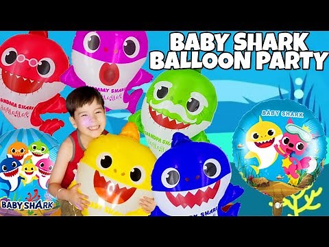 BABY SHARK BALLOON PARTY 2019 Inflating our Baby Shark Balloons