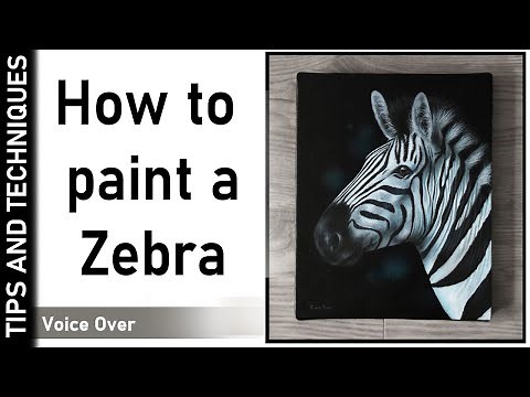 HOW TO PAINT A ZEBRA IN ACRYLICS