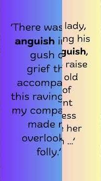 What does anguish mean? #englishvocabulary #englishreading