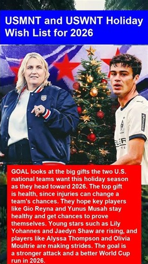 USMNT and USWNT Holiday Wish List for 2026