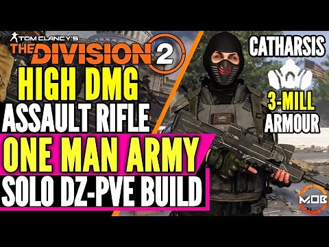 The Division 2 | BEST *SOLO DZ BUILD* GOD MODE, CATHARSIS | DMG, TANK ASSAULT RIFLE PVE BUILD | TU15