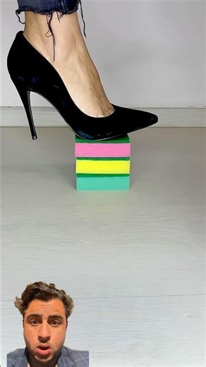 High heel vs Soft Foam Smashing crushing #highheels #heels #gadgests #asmr #shorts