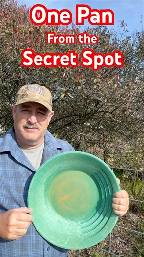 One Pan from the Secret Spot #treasuresearch #treasure #gold #goldmining #prospecting #goldpanning