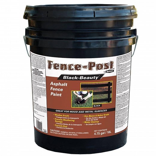Check The Home Depot's Q&A Before Buying: Gardner 4.75 Gal. Black Beauty Asphalt Fence Paint