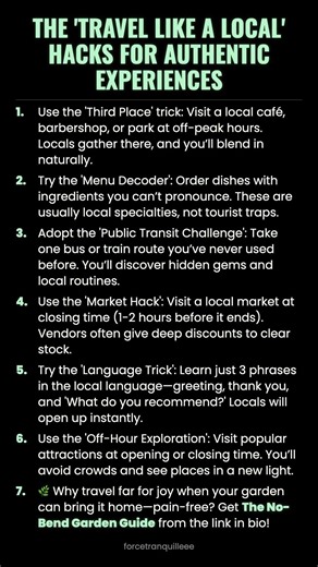 The 'Travel Like a Local' Hacks for Authentic Experiences #ad (Verify Info)