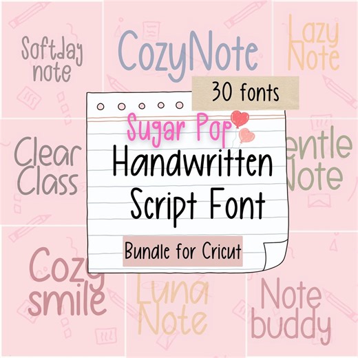 30 Handwritten Script Font Bundle for Cricut, Modern Calligraphy Fonts Pack , Logo, Wedding, Branding, Craft Design - Etsy