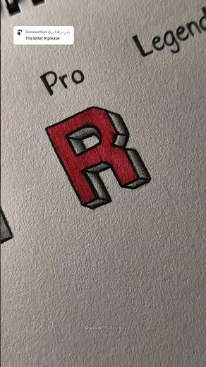 How to draw letter "R" beginner to legend #drawing #tutorial #howtodraw #sketch #art #shorts
