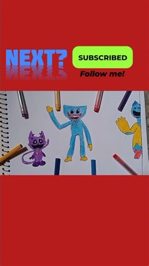 How to draw huggy buggy doi drawing poppy playtime monsters step by step.