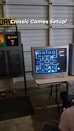 2.1K views · 587 reactions | Old school game setup! #retro #retrogames #portlandretrogameexpo #64bitsorless #Nintendo #nes #pacman | Black Retro Gamer | Facebook