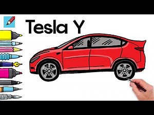 How to Draw a Tesla Y Series Real Easy