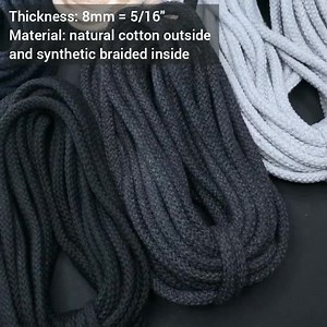 8mm Cotton Braided Rope 30ft, Drawstring Cord, Wall Art Home Decor Rope, Macrame Cord, Cord for Crafting / 30ft = 10yd = 9m - Etsy