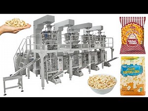 Full Automatic Popcorn Pouch Packing Machine | Popcorn Packing Line System