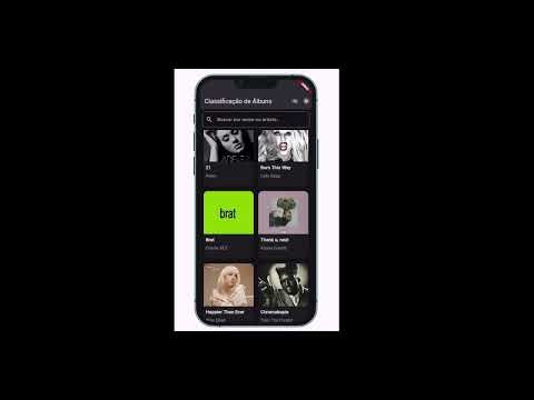 Demonstração app flutter - Classificação de Álbuns