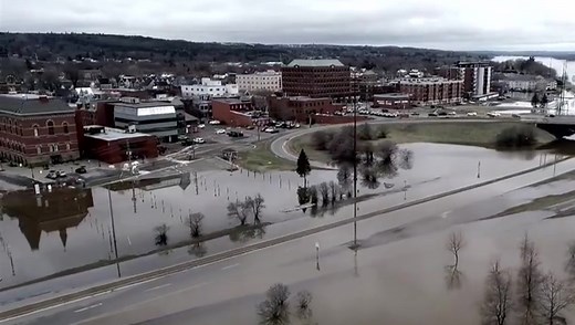 Drone video captures extent of Fredericton flooding