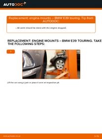 How to change left engine mounts on BMW E39 touring – replacement guide