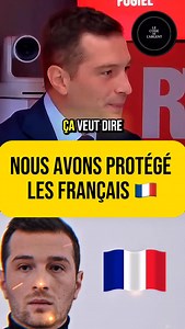 3.8K views · 2.3K reactions | Nous avons protégé les Français ! « Nous avons protégé les Français ! » Une déclaration forte qui met en avant son action politique et sa volonté de défendre la sécurité et les intérêts du pays. #jordanbardella #france #politique #securite #actualite #declaration | Le code de l’argent | Facebook