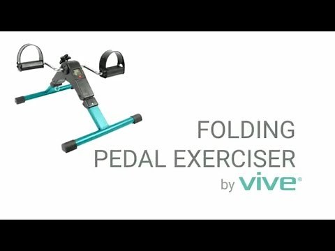 Folding Pedal Exerciser by Vive - Portable Arm & Leg Exercise Bike Peddler Machine - Desk Fitness