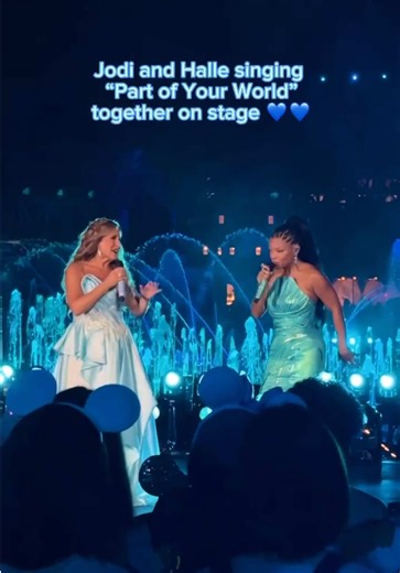 Jodi Benson & Halle Bailey Sing on Stage at Disney Concert