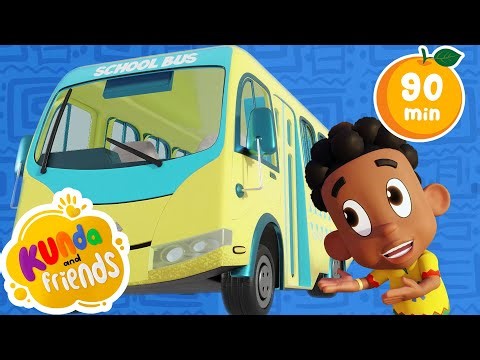 Wheels On The Bus + MORE Fun & Educative Kids Songs | Kunda & Friends Nursery Rhymes | Kids Cartoons