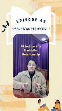 Episode 45 - Law in 90 Seconds!!! 🎬⚖️📖 Conditions of a Valid Hindu Marriage 💍