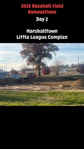 🌟 Day 2 of the Marshalltown Little League Field Renovations! 🌟 A huge thank you to our incredible community partners Community Foundation of Marshall County Assistance League of Marshalltown Marshalltown Company Marshalltown Baseball Club Top Notch Tree Service Central Iowa Machine Shop Brother's Garage Schumacher Construction, LLC Matt Vitek CGA and others who have come together to make this dream a reality! Your support and commitment to our youth mean the world. The kids deserve better faci