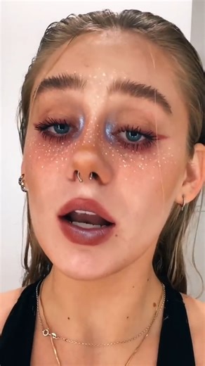 what do yall think about the white freckles #fyp #makeup #love | DeVore Ledridge