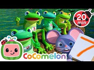 5 Little Frogs Diving! 🐸💧 Counting Song for Kids | 🍉 CoComelon - JJ's Baby Songs 🎶