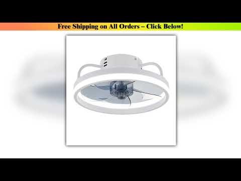 IRALAN Ceiling Fan with Light and Remote Control App Dimmable Quiet Electric Fan Led Light for