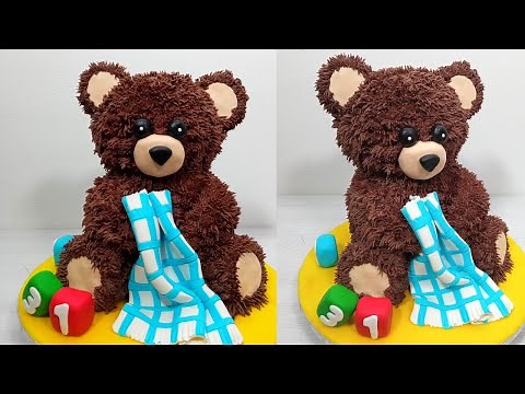 Teddy Bear Cake video tutorial