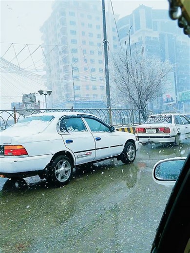 Kabul city Beautiful snowy moments #snow #kabul #viral #fyp #tiktok